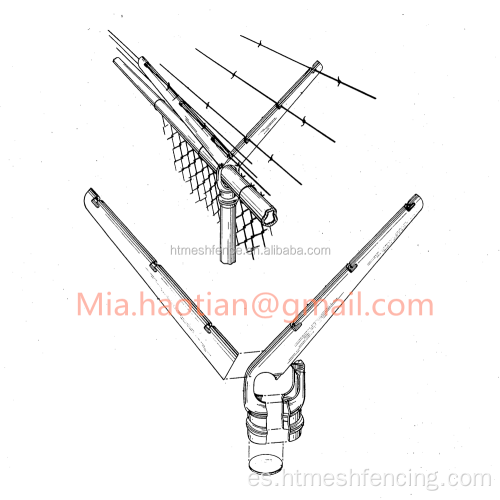 brazo de extensión de alambre de púas para valla de seguridad